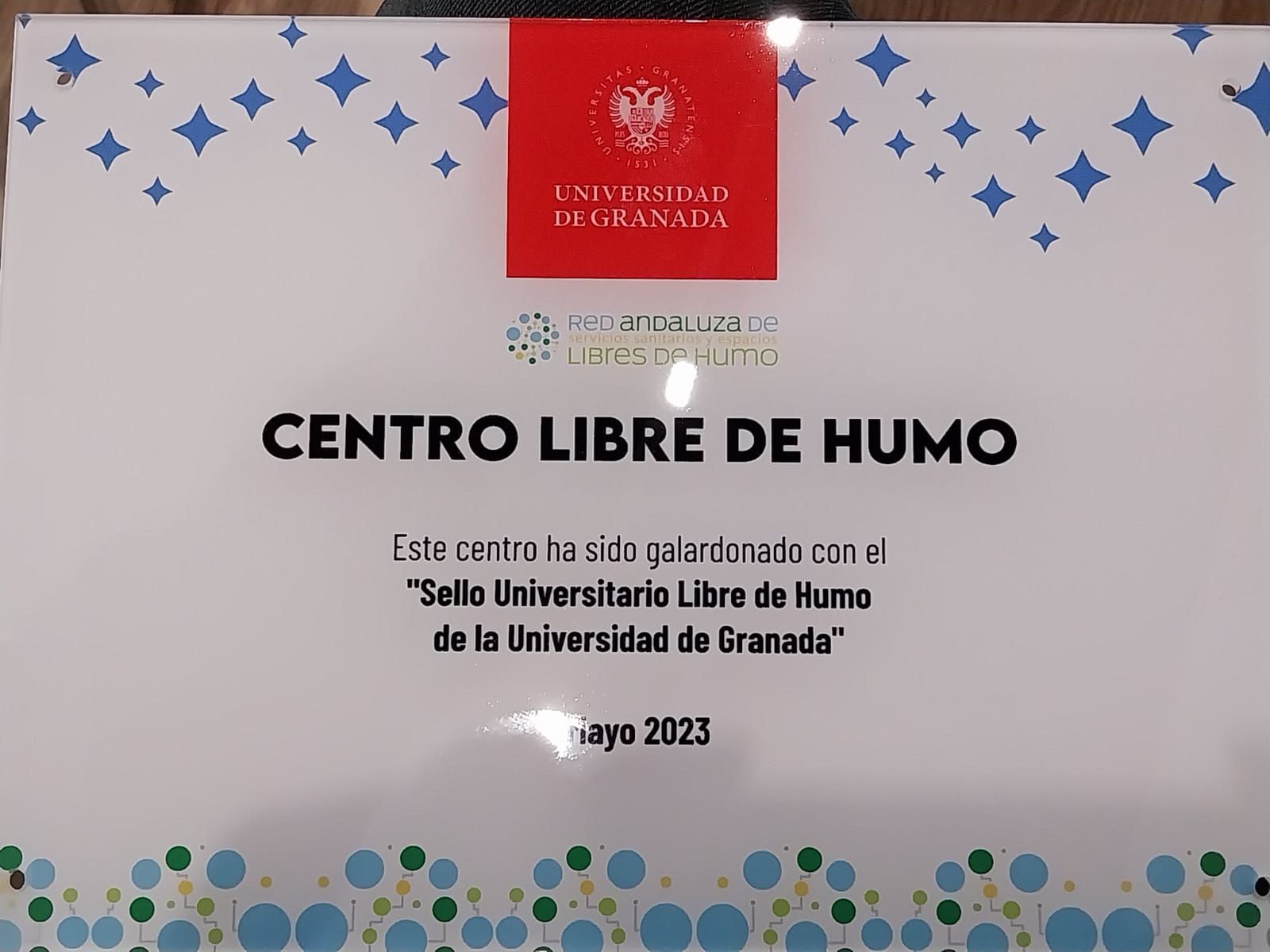 Sello Universitario Libre de Humo de la Universidad de Granada