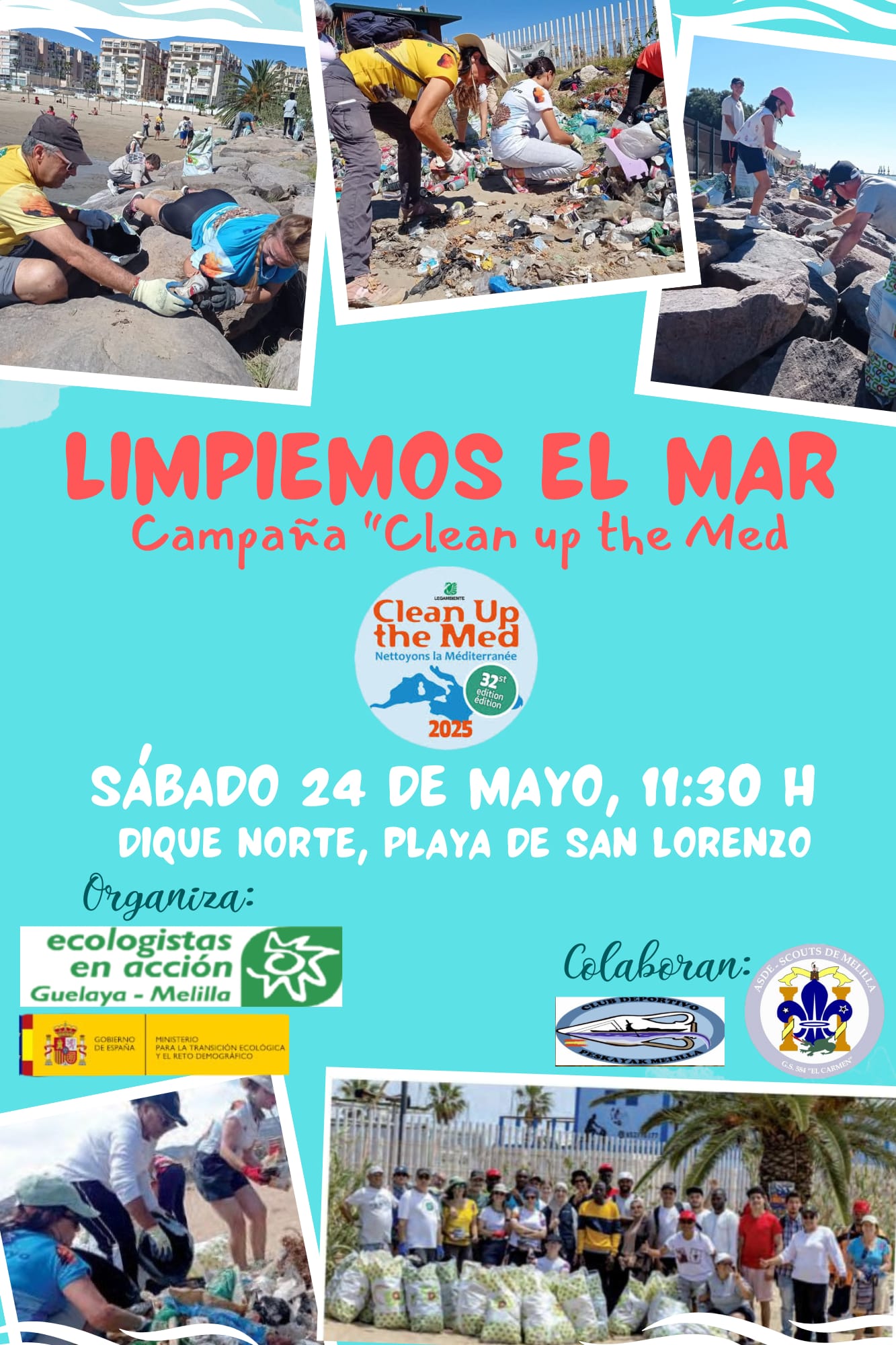 Cartel limpiemos el mar