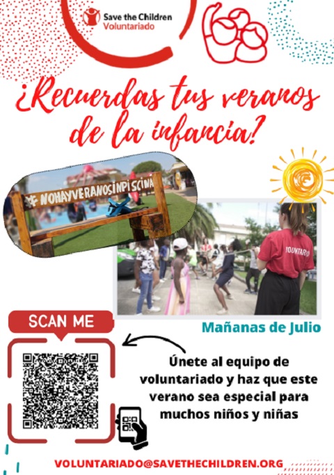 Cartel con la información del voluntariado