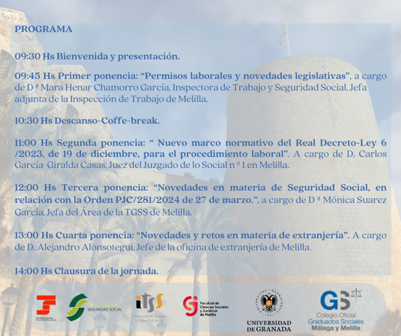 Programa II Jornada Laboralista y de Seguridad Social en Melilla