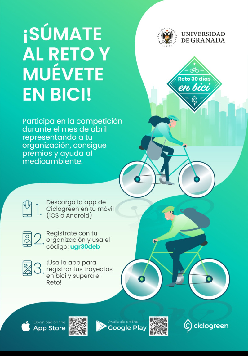 Reto "30 días en bici by Ciclogreen" Cartel del reto con la información para apuntarse