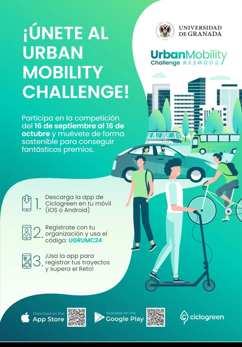 Únete al Urban Mobility Challenge Cartel con información para participar en el Urban Mobility
