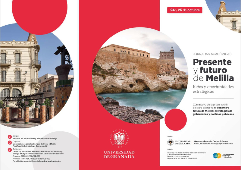 Jornadas sobre el Presente y Futuro de Melilla: Retos y Oportunidades Estratégicas Cartel de las Jornadas Presente y futuro de Melilla