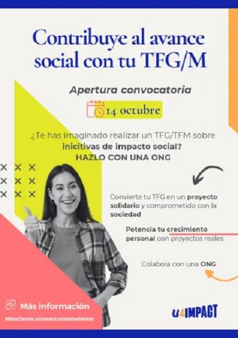 Contribuye al avance social con tu TFG/TFM Cartel Contribuye al avance social con tu TFG/M